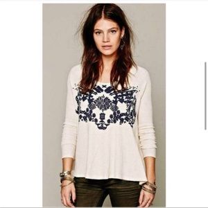 Free People Rockabilly Raglan Swing Thermal Top